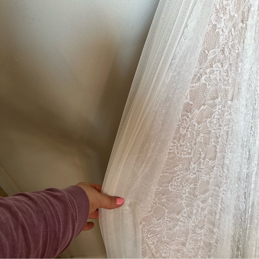 Marchesa NWT gown ivory cream white lace beaded dress - Picture 12 of 16